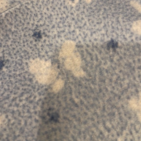 Y2K Footed pajamas winter pjs blue white clouds flame resistant zipper size 8 M - Picture 4 of 6